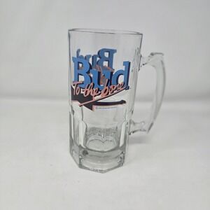 Budweiser "Bud to the Bone" Libby‎ brand Glass Beer Stein (1994), Vintage Mug